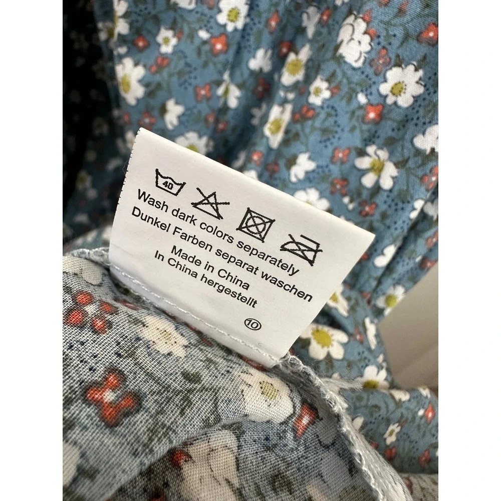 Scarlet Darkness Girls Colonial Prairie Cottagecore Dress Floral Pioneer Sz 10Y - Picture 7 of 12